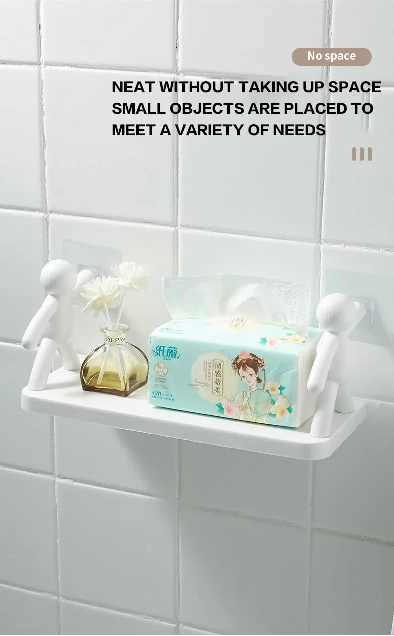 TAZLYN floating shelf for wall mounted shelf for bathroom rack self adhesive bathroom shelf for wall shelves for bathroom racks and shelves for storage shelf bathroom organizer without drill PACK OF 3