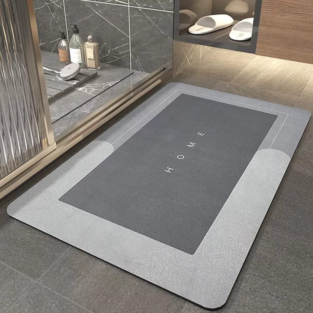 TORIOX Slip-Resistant Bathing Room Rug Quick Drying Mat Bathroom Strong Water-Absorbing Quick-Drying Floor Mat Non-Slip Carpet Soft Cushion Bathtub Floor Mat (Blue)