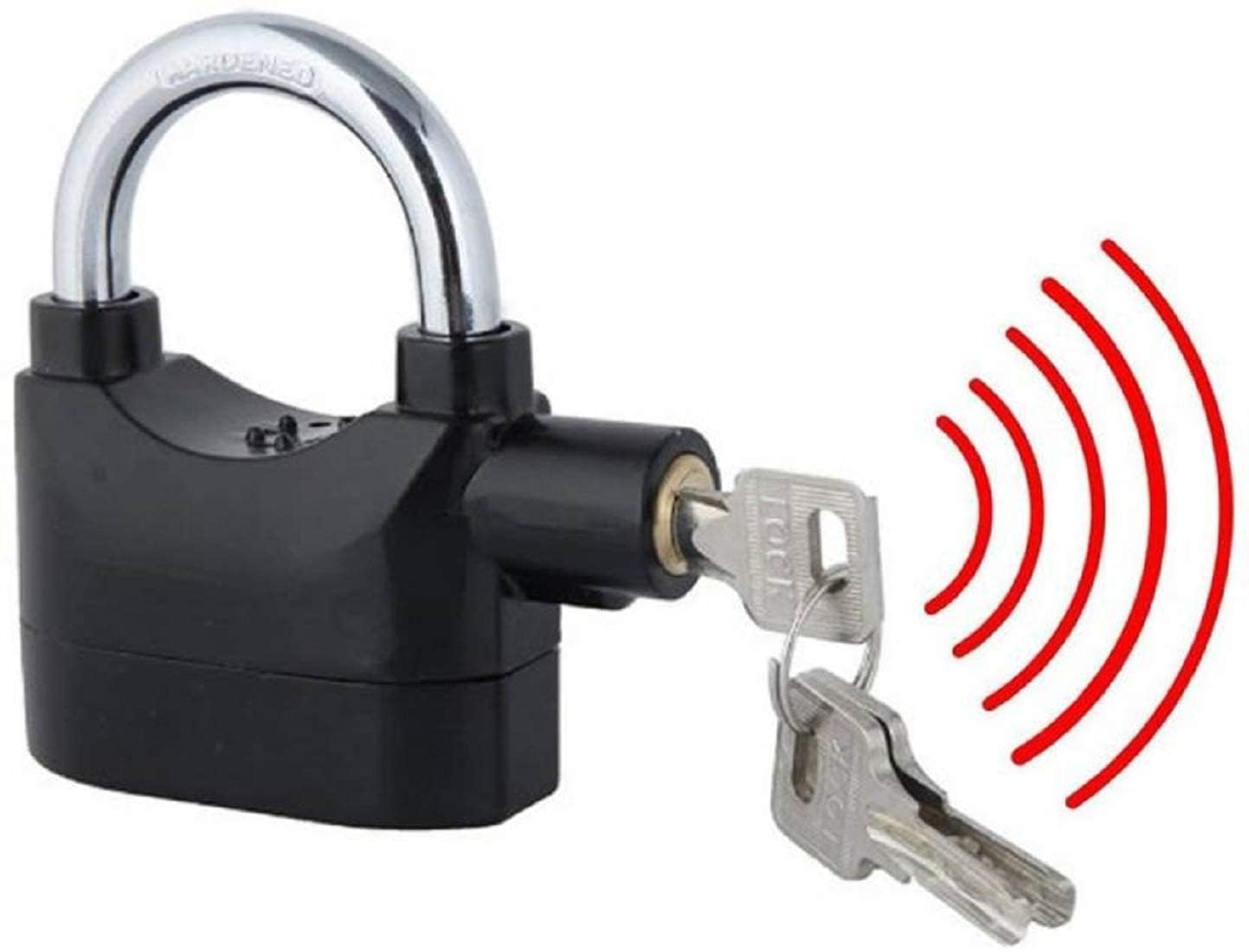 Anti Theft Metal Motion Sensor Alarm Key Lock | 110dBA Waterproof Security Padlock for Home, Office, and Bike Protection | Universal Use Motion-Sensing Door and Lock Alarm