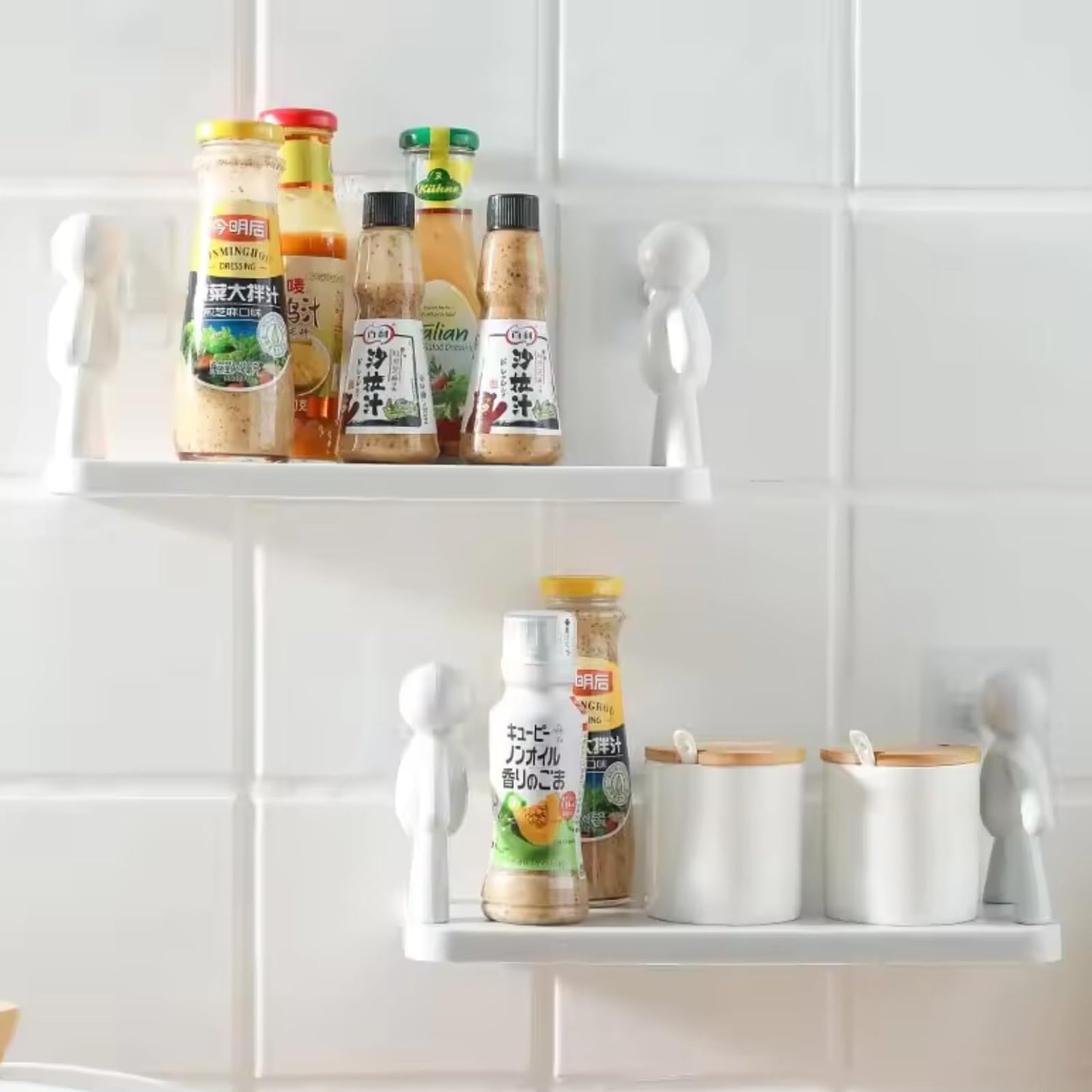 TAZLYN floating shelf for wall mounted shelf for bathroom rack self adhesive bathroom shelf for wall shelves for bathroom racks and shelves for storage shelf bathroom organizer without drill PACK OF 3