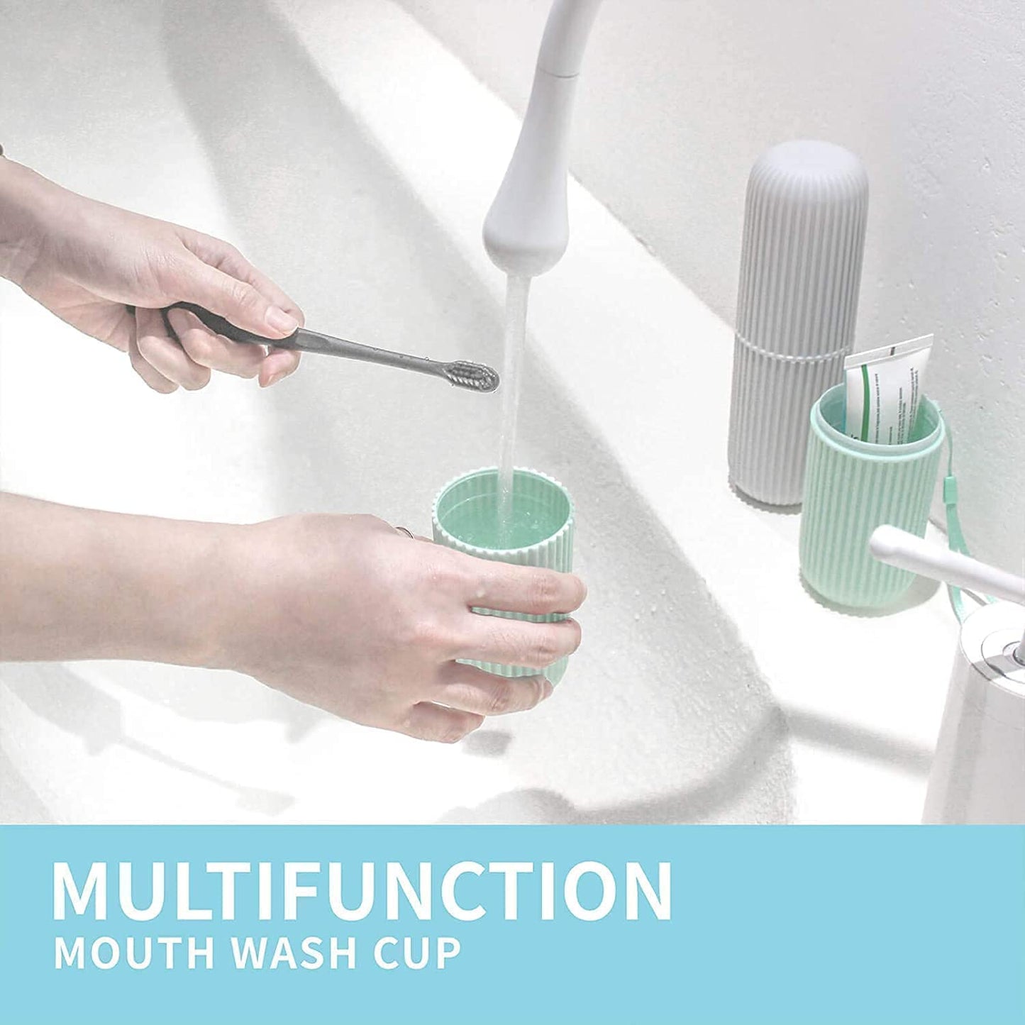 Kepzell 2Pc Capsule Shape Travel Toothbrush Toothpaste Case Holder Portable Toothbrush Storage Plastic Toothbrush Holder Random Colour