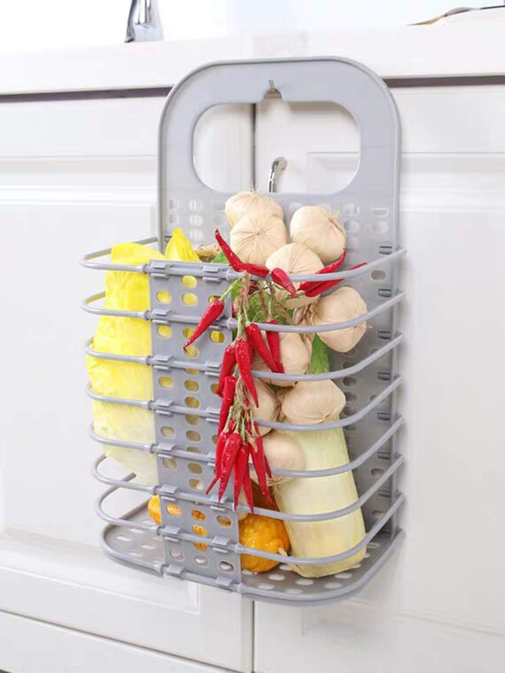 Alokrupswam Wall Mounted Bathroom Hanging Mesh Laundry Basket (Pack of 2)
