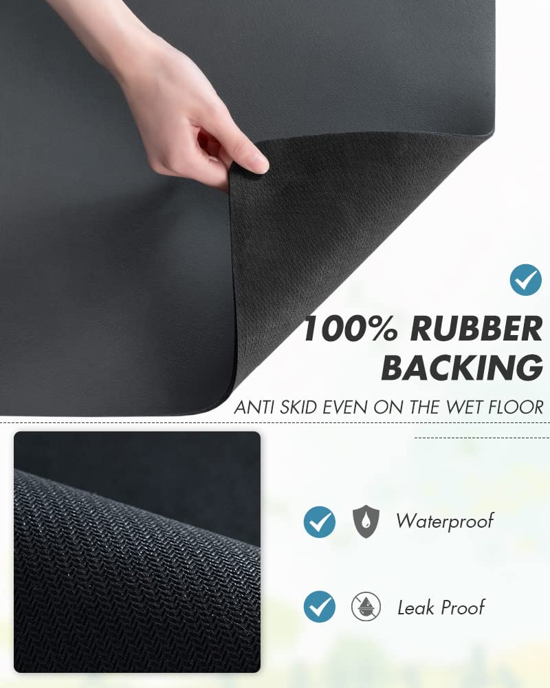 SUNSHREE Dish Drying mat for Kitchen Water Absorbent mat Drying mat for Kitchen Utensils Large Dry mat for Kitchen Utensils Drying mat Water Absorbent mats for Kitchen Items (30 * 40 cm) (Pack of 2)