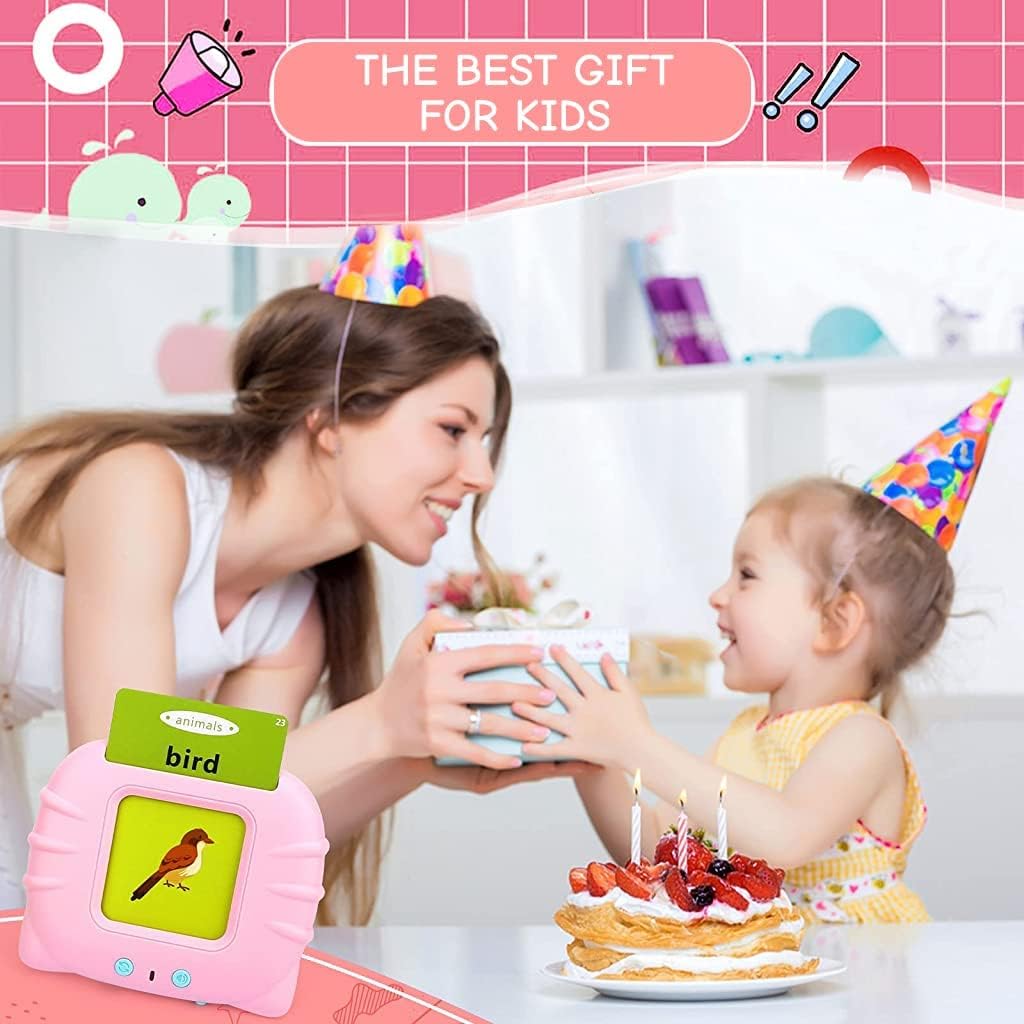 Storio Montessori Talking Flash Cards for Kids 2-5 Years | Rechargeable Educational Learning Toy for Toddlers | Cognitive Skill Builder for Boys & Girls | Sound Flashcard Device for Babies