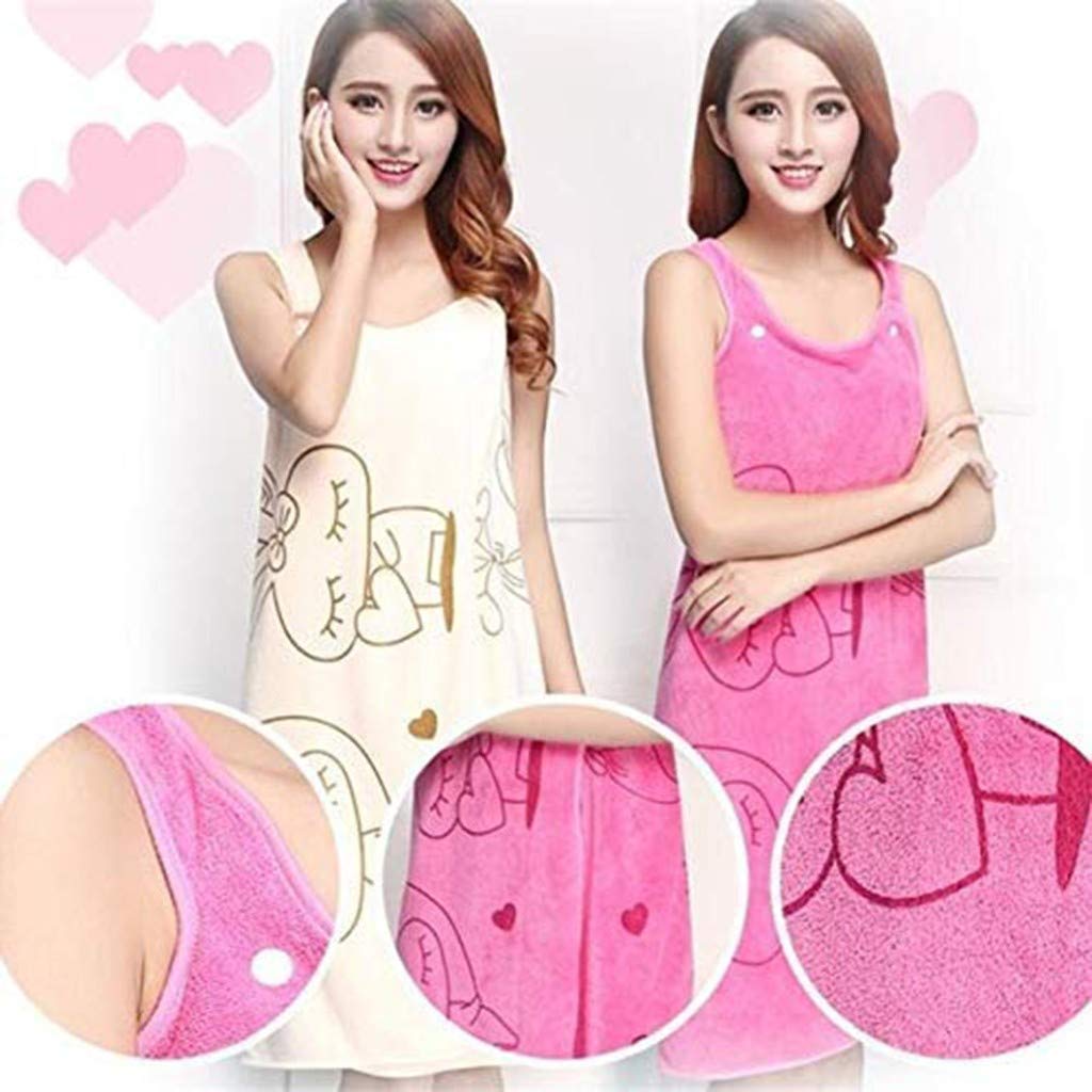 Toriox Women's Lady Magic Bath Soft Wearable Towels SPA Shower Towel Body Wrap Bath Robe Bathrobe Beach Dress Wearable Magic Towel (Multi Color)