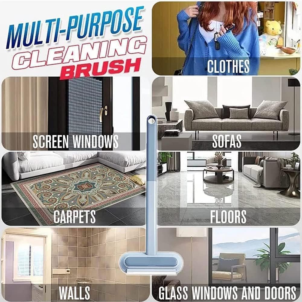 Ncry Multifunctional Screen Brush 5 in 1 Mesh Cleaning Brush & Wiper Double-Sided Window Cleaner Detachable Window Mesh Cleaner for Mesh Screen, Window Screen,Dust,Stain, Long, Pack of 1