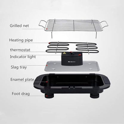 Smokeless Indoor/Outdoor Electric Grill Portable Tabletop Grill
