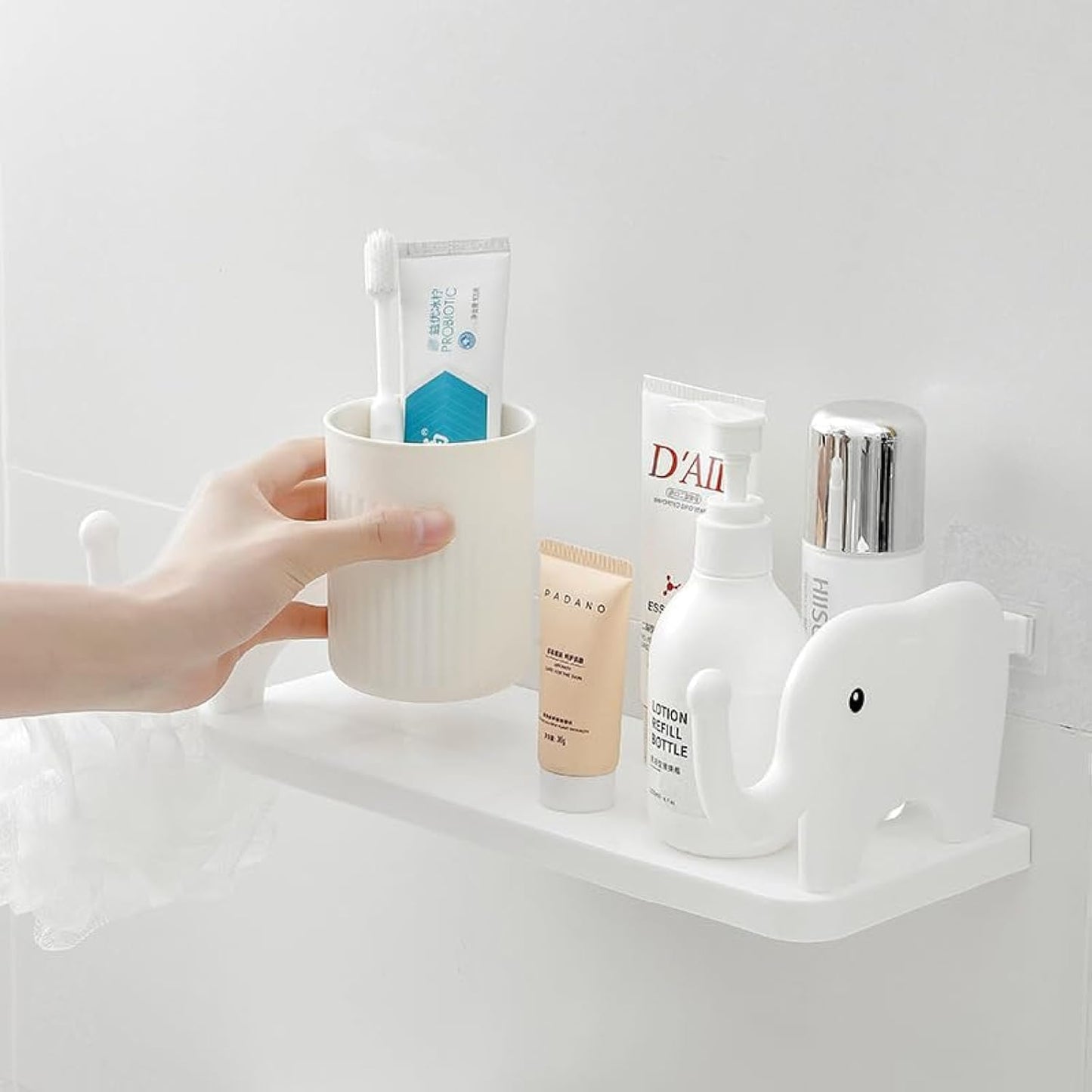 TAZLYN floating shelf for wall mounted shelf for bathroom rack self adhesive bathroom shelf for wall shelves for bathroom racks and shelves for storage shelf bathroom organizer without drill PACK OF 3
