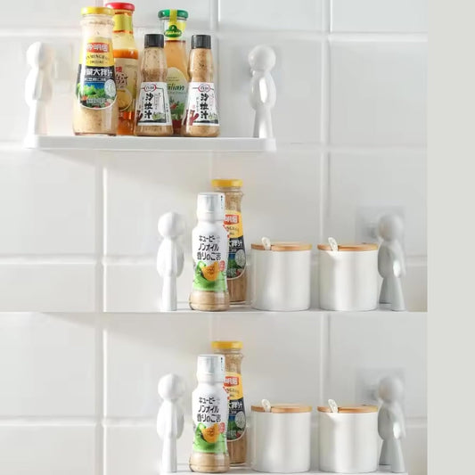 TAZLYN floating shelf for wall mounted shelf for bathroom rack self adhesive bathroom shelf for wall shelves for bathroom racks and shelves for storage shelf bathroom organizer without drill PACK OF 3
