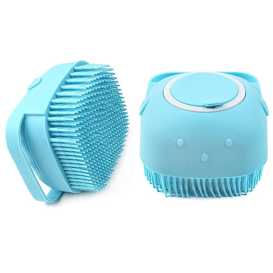 kriya Body Bath Brush Silicone Soft Cleaning Bath Body Brush with Shampoo Dispenser - Skin Massage Brush Bath Bathroom Accessories multi color