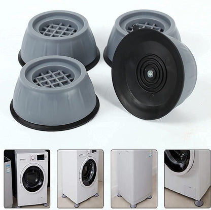 Dhruheer 4 PCs of Anti Vibration Washing Machine Pads Washer with Suction Cup || Anti Walk Pads Shock Absorber Furniture Lifting Base || Fridge Washing Machine Leveling Feet