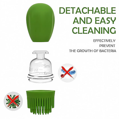 Patel's Kitchen 2in 1 Glass Olive Oil Dispenser Bottle With Silicone Brush Droper Silicone Dropper Measuring Oil Dispenser Bottle for Kitchen Cooking Baking and BBQ Red (180 ml)