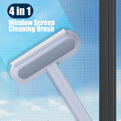 Ncry Multifunctional Screen Brush 5 in 1 Mesh Cleaning Brush & Wiper Double-Sided Window Cleaner Detachable Window Mesh Cleaner for Mesh Screen, Window Screen,Dust,Stain, Long, Pack of 1