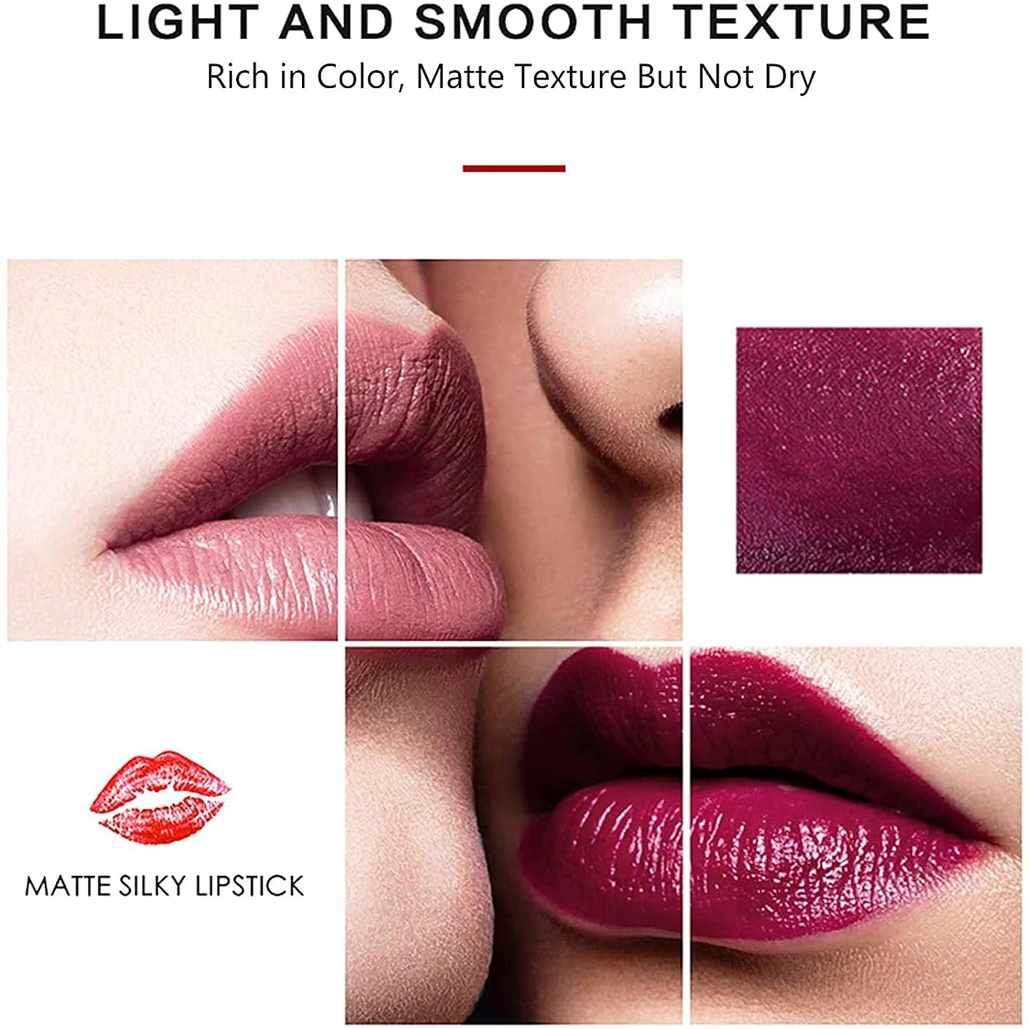 GIRL BEAUTY Fabulous 5 in 1 Matte Finish Lipstick (Red Edition)