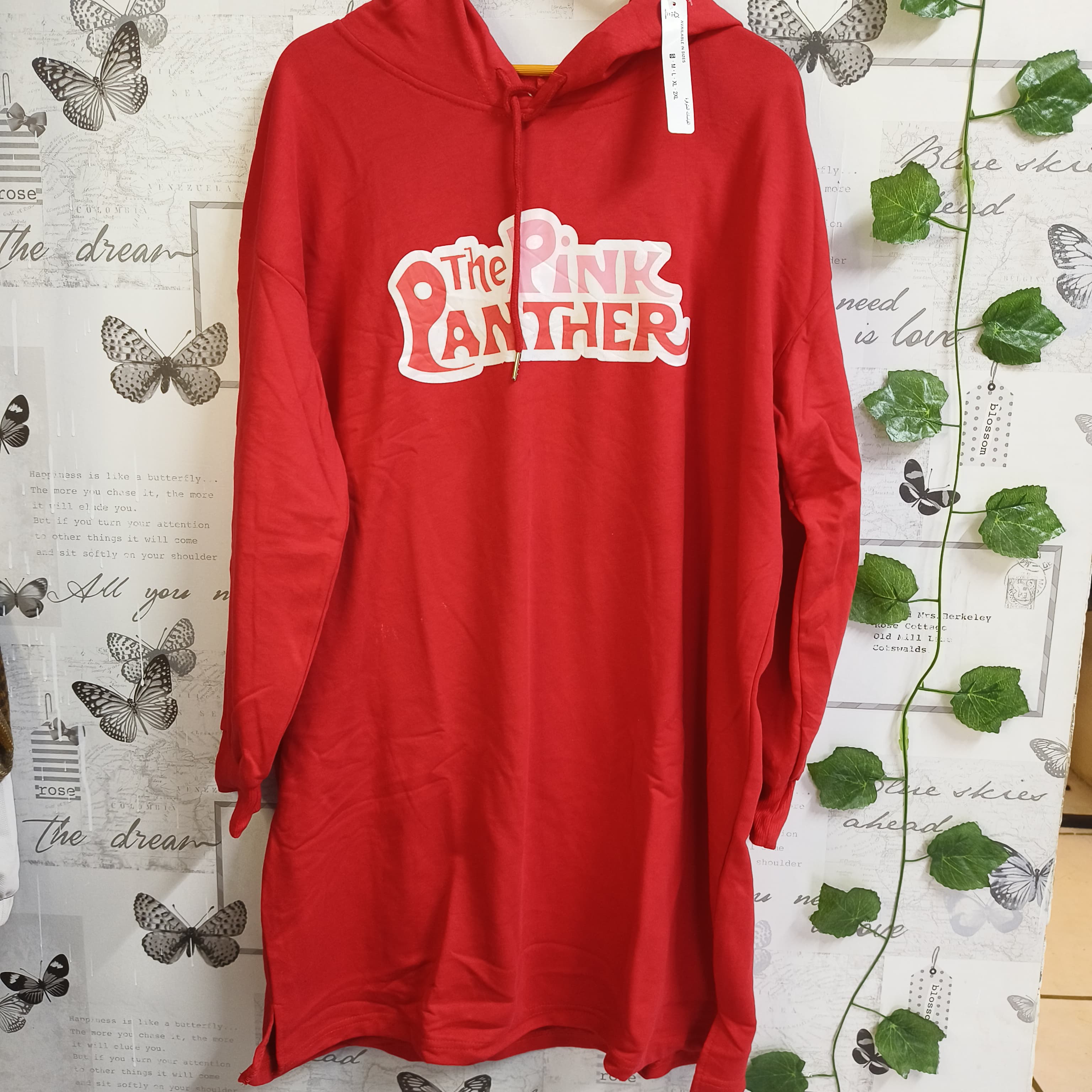 Red Pink Panther Graphic Hoodie - Stylish & Comfortable Unisex Hooded Sweatshirt