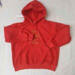 Premium God Red Hoodie with Gold Design