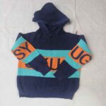 Stylish Blue and Orange Hooded Sweater