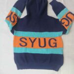 Stylish Blue and Orange Hooded Sweater