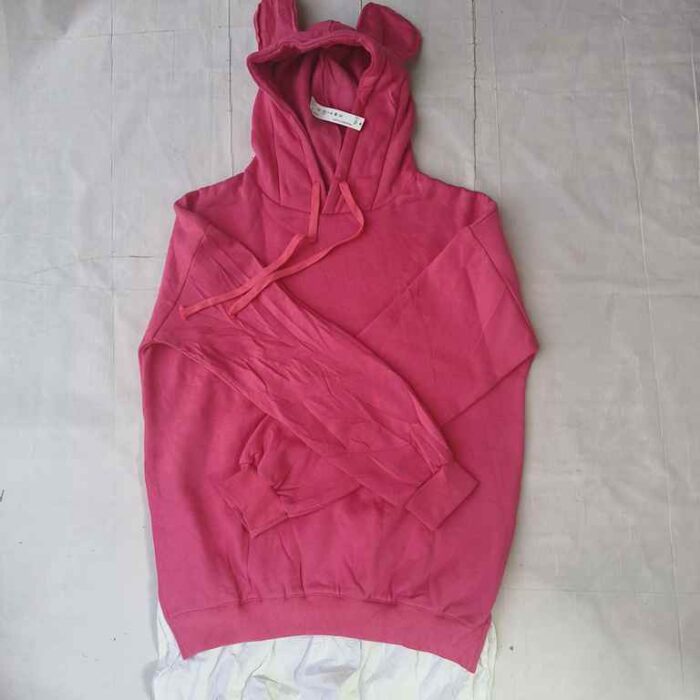 Pink Hoodie with Bear Ears