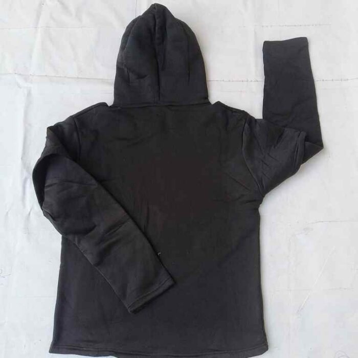 Men's Black Hooded Long Sleeve T-Shirt