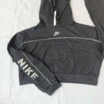 Black Nike Hoodie with White Stripes