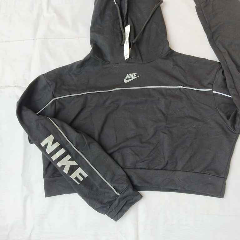 Black Nike Hoodie with White Stripes