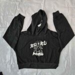 Black Immortal Graphic Crop Hoodie