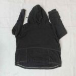 Men's Black Hooded Zip-Up Jacket with Pocket