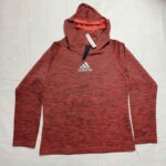 Adidas Men's Red Heathered Pullover Hoodie with Logo unisex man /woman /girls / boys