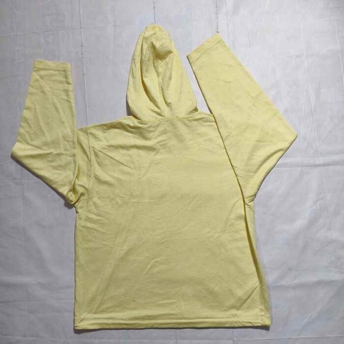 Yellow "LAROULETTE" Hooded Sweatshirt with Rhinestone Embellishment unisex man/woman/girls/boys