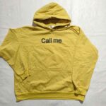 Yellow "Call Me" Hoodie - Unisex Casual Wear unisex man/woman /BOYS/GIRLS WEAR