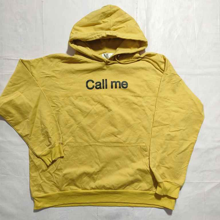 Yellow "Call Me" Hoodie - Unisex Casual Wear unisex man/woman /BOYS/GIRLS WEAR