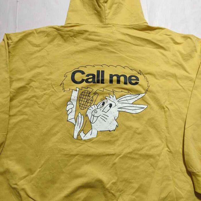 Yellow "Call Me" Hoodie - Unisex Casual Wear unisex man/woman /BOYS/GIRLS WEAR