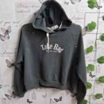 Trendy Dark Green Hoodie with "Take Bag" Print unisex